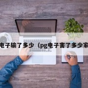 pg电子输了多少（pg电子害了多少家庭）